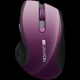CANYON 2.4Ghz wireless mouse, optical tracking - blue LED, 6 buttons, DPI 1000/1200/1600, Purple pearl glossy (CNS-CMSW01P) - Egér