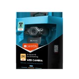 Canyon 2k quadhd live streaming fekete webkamera (cns-cwc6n)