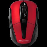 CANYON MSO-W6 2.4GHz wireless optical mouse with 6 buttons, DPI 800/1200/1600, Red, 92*55*35mm, 0.054kg (CNR-MSOW06R) - Egér