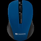 CANYON MW-1 2.4GHz wireless optical mouse with 4 buttons, DPI 800/1200/1600, Blue, 103.5*69.5*35mm, 0.06kg (CNE-CMSW1BL) - Egér