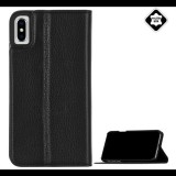 CASE-MATE tok álló, valódi bőr WALLET FOLIO (FLIP, oldalra nyíló, bankkártya tartó) FEKETE [Apple iPhone XS Max 6.5] (CM037864) - Telefontok