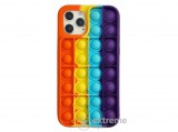 Cellect buborékos gumi/szilikon tok iPhone 12/12 Pro készülékhez, narancssárga/sárga