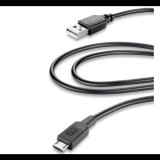 CELLULARLINE adatkábel és töltő (USB - microUSB, 300cm, törésgátló) FEKETE (USBDATACMICROUSB3M) (USBDATACMICROUSB3M) - Adatkábel