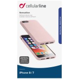 Cellularline Crotective Silicone Case Sensation for Apple iPhone 6/7/8/SE (2020), Old Pink SENSATIONIPH747P