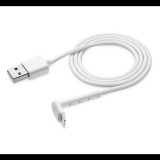 CELLULARLINE STAND adatátvitel kábel és töltő (USB - lightning 8pin, gyorstöltés támogatás, 120cm, 90 fokos, MFI) FEHÉR (USBDATASTANMFI1MW) (USBDATASTANMFI1MW) - Adatkábel
