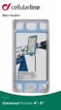 Cellularline Universal Bike Holder for mobile phones to attach to the handlebars, blue BIKEHOLDERCOLB