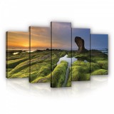 Consalnet Vászonkép 5 darabos, Vízárkok a naplementében 100x60 cm méretben