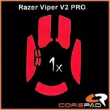 Corepad Mouse Rubber Sticker #755 - Razer Viper V2 PRO Wireless gaming Soft Grips piros