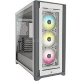 Corsair iCUE 5000X RGB Edzett Üveg Mid-Tower Smart Case, Fehér (CC-9011213-WW)