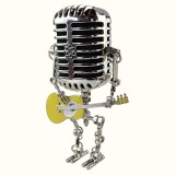 Cukicuccok Kft. Sárga gitáros mikrofon lámpa, ezüst