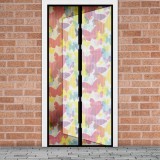 Delight Szúnyogháló függöny ajtóra -mágneses- 100 x 210 cm - színes pillangós