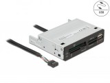 DeLock 3,5 USB 2.0 5 Slot + 1 x USB 2.0 Typ-A Card Reader Black 91708