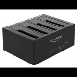 Delock 4x 2.5"-3.5" merevlemez dokkoló fekete (64063) (delock64063) - HDD Dokkoló