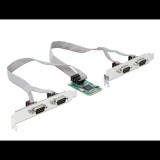 Delock 4x Soros port bővítő kártya mini PCIe (95243) (delock95243) - Bővítő kártyák