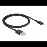 Delock 83002 USB - Lightning adat- és töltőkábel 1m fekete (Delock83002) - Adatkábel