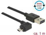 DeLOCK 83846 USB kábel 1 M USB 2.0 USB A Micro-USB B Fekete