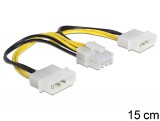 DeLock Cable Power 8 Pin EPS > 2 x 4 Pin molex 83410