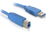 DeLOCK Cable USB3.0 A-B male/male 5m USB kábel USB A USB B Kék