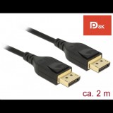 Delock DisplayPort kábel 8K 60 Hz 2 m DP 8K tanúsítvánnyal (85660) (85660) - DisplayPort