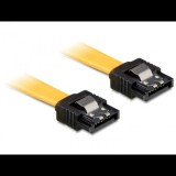 DeLock DL82805 kábel SATA 6 Gb/s fém rögzítővel egyenes /egyenes kábel 30 cm (DL82805) - SATA kábelek