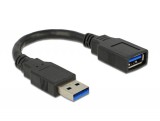 DeLock Extension cable USB 3.0 A-A 15 cm male / female Black 82776