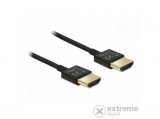 Delock HDMI-kábel Ethernettel - HDMI-A-csatlakozódugó - HDMI-A-csatlakozódugó, 3D, 4K,0,25 m, vékony