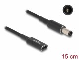 Delock laptop tölt&#337;kábel adapterkábel usb type-c anya - hp 7,4 x 5,0 mm apa 15 cm