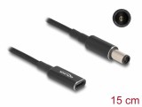 Delock laptop töltőkábel adapterkábel usb type-c anya - hp 7,4 x 5,0 mm apa 15 cm