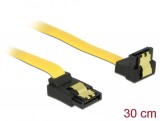 DeLock SATA 6Gb/s Cable upwards angled to downwards angled 30cm Yellow 82820