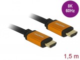 DeLock Ultra High Speed HDMI Cable 48 Gbps 8K 60 Hz 1,5m 85728