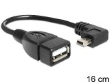 Delock USB mini apa - USB 2.0-A anya OTG kábel, 16 cm (83245)