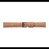 Designed for SAMSUNG BRALOBA TRAVELLER pótszíj (univerzális, 20 mm, valódi bőr, levarrt szél) BARNA [Realme Watch] (5996457858828) - Szíj