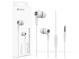 Devia sztereó felvevős fülhallgató - 3,5 mm jack - Devia Kintone In-Ear Wired Earphones - fehér