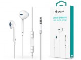 Devia univerzális sztereó felvevős fülhallgató - 3,5 mm jack - Devia Smart Earpods - fehér