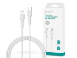 Devia USB Type-C - Lightning adat- és töltőkábel 1 m-es vezetékkel - Devia Kintone Series Type-C to Lightning PD Cable - 27W - fehér