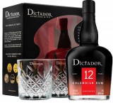 Dictador 12 éves Rum + 2 Pohár (40% 0,7L)