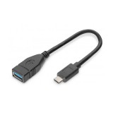 Digitus 0.15m USB C - A USB kábel 0,15 M USB 3.2 Gen 1 (3.1 Gen 1) USB A Fekete