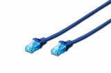 Digitus 3m Cat5e U/UTP hálózati kábel Kék U/UTP (UTP)