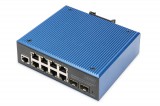 Digitus Industrial 8+2-Port L2 managed Gigabit Ethernet PoE Switch DN-651157