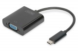 Digitus USB Type-C to VGA Adapter, Full HD 1080p Black DA-70853