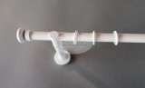 Dijon fehér színű 1 rudas fém karnis szett - 19 mm (csöndesgyűrűs) - 300 cm