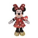 Disney Beanie Babies plüss figura MICKEY ÉS MINNIE, 20 cm - csillogós Minnie hanggal (1)