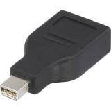 DisplayPort átalakító adapter, 1x mini DisplayPort dugó - 1x DisplayPort aljzat, aranyozott, fekete, Renkforce (RF-4174572) - Átalakítók