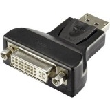 DisplayPort - DVI átalakító adapter, 1x DisplayPort dugó - 1x DVI aljzat 24+5 pól., fekete, Renkforce (RF-4212237) - Átalakítók