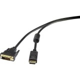 DisplayPort/DVI kábel [1x DisplayPort dugó - 1x DVI dugó 24+1 pól.] 1,8 m fekete renkforce (RF-4212210) - DisplayPort