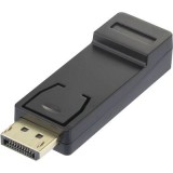 DisplayPort - HDMI átalakító adapter, 1x DisplayPort dugó - 1x HDMI aljzat, aranyozott, fekete, Renkforce (RF-4724838) - Átalakítók