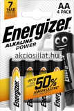 Duracell Energizer AA Alkaline Power ceruza elem 4db (LR6)