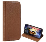 Dux Ducis Apple iPhone 14 SKIN X2 Flip tok álló, bőr hatású BARNA