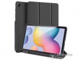Dux Ducis Domo álló, bőr hatású aktív flip tok Samsung Galaxy Tab S6 Lite 10.4 WIFI (SM-P610) készülékhez, fekete, texti
