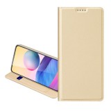 DUX DUCIS GP-101147 Xiaomi Mi 10T Lite 5G arany bőr hatású oldalra nyíló tok